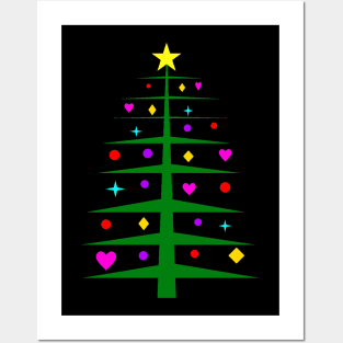Modern Minimal Christmas Tree Posters and Art